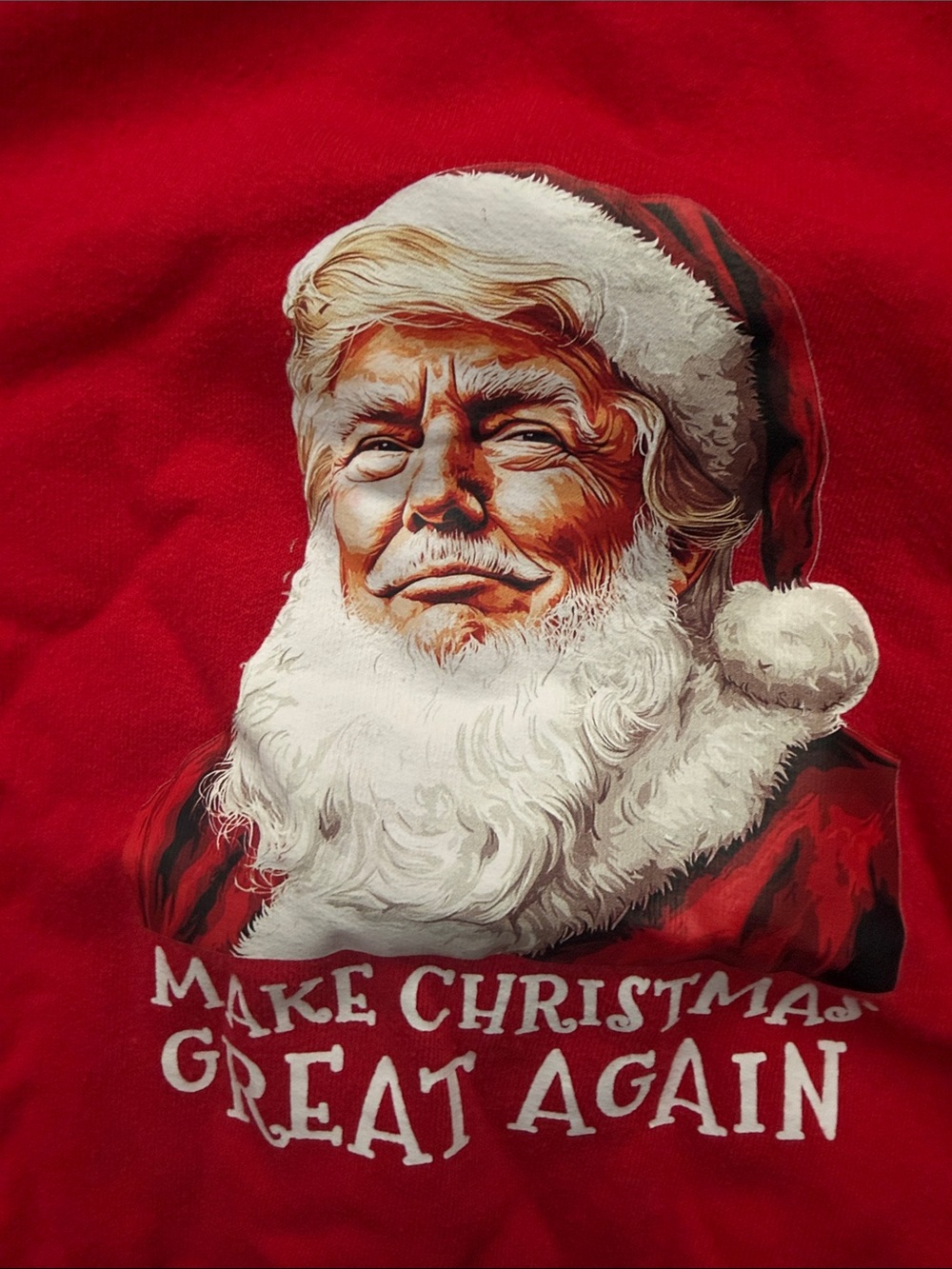 Kids Red Christmas Sweatshirt - Make Christmas Great Again
